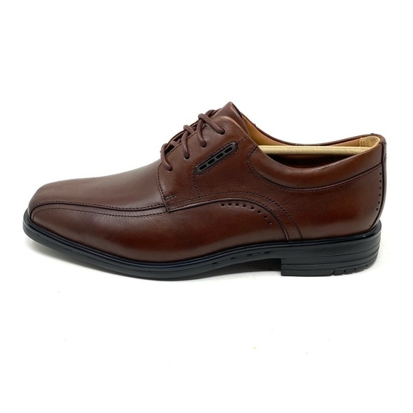 Clarks Un Kenneth Way Brown Leather Oxford - Picture 1 of 10